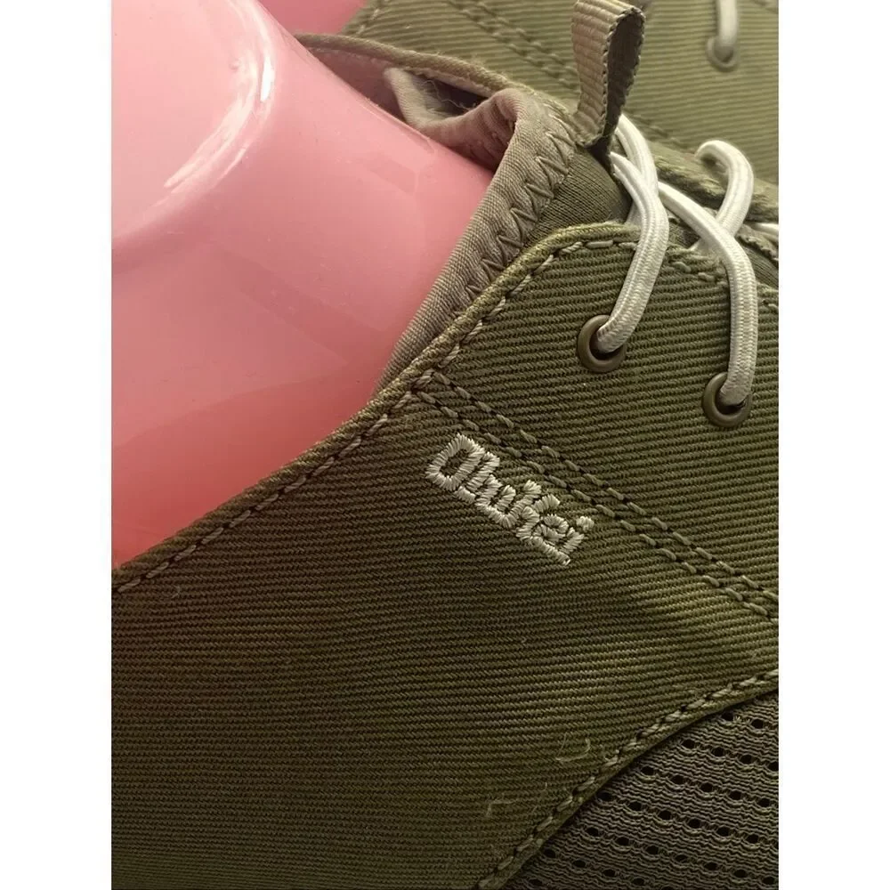 Olukai Nohea Moku Men’s Size 10 Olive Green Mesh Casual Slip-On Sneakers Shoes